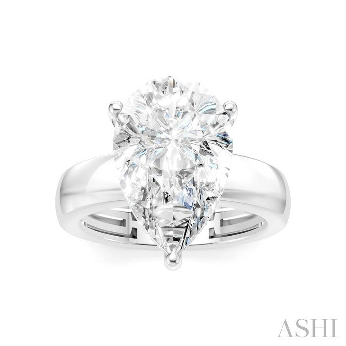 Pear Shape Semi-Mount Diamond Engagement Ring