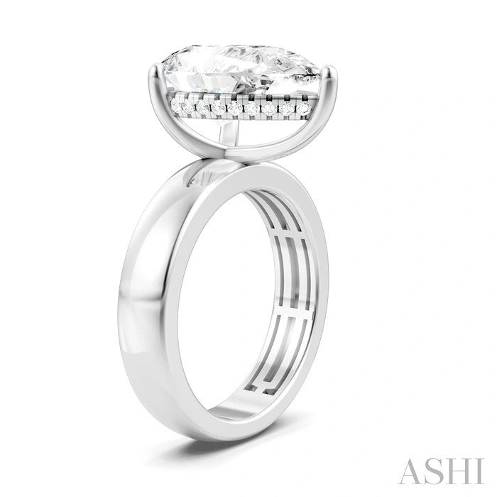 Pear Shape Semi-Mount Diamond Engagement Ring