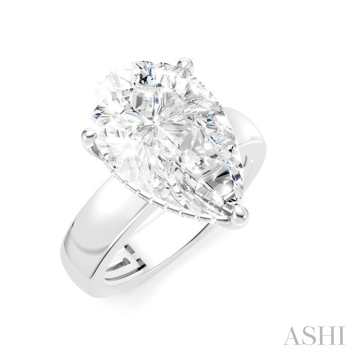 Pear Shape Semi-Mount Diamond Engagement Ring