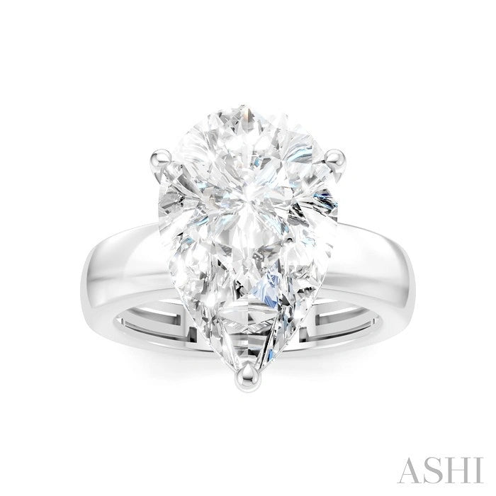 Pear Shape Semi-Mount Diamond Engagement Ring