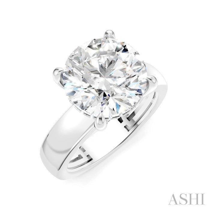 Round Shape Semi-Mount Diamond Engagement Ring