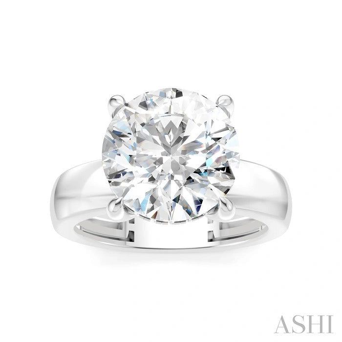 Round Shape Semi-Mount Diamond Engagement Ring