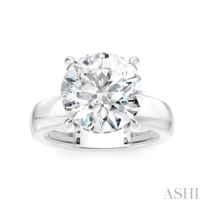 Round Shape Semi-Mount Diamond Engagement Ring