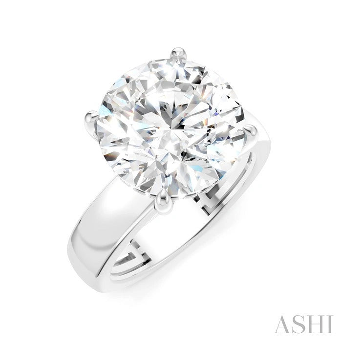 Round Shape Semi-Mount Diamond Engagement Ring