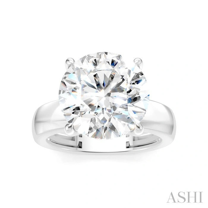 Round Shape Semi-Mount Diamond Engagement Ring