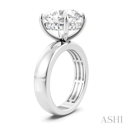 Round Shape Semi-Mount Diamond Engagement Ring