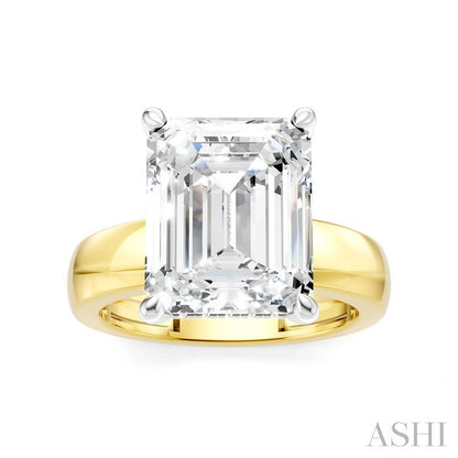 Emerald Shape Semi-Mount Diamond Engagement Ring