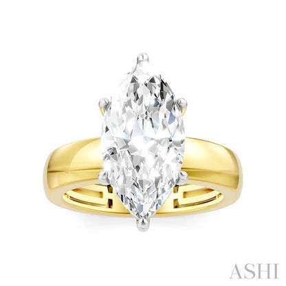 Marquise Shape Semi-Mount Diamond Engagement Ring