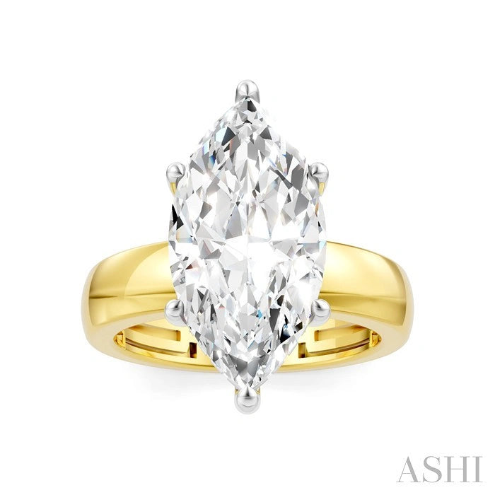 Marquise Shape Semi-Mount Diamond Engagement Ring