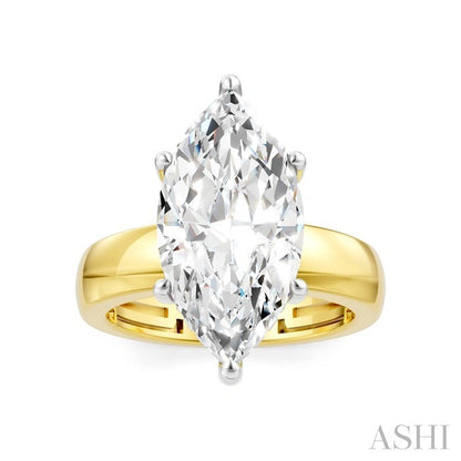 Marquise Shape Semi-Mount Diamond Engagement Ring