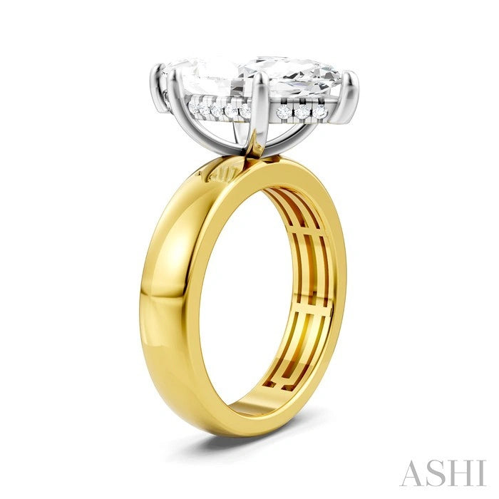 Marquise Shape Semi-Mount Diamond Engagement Ring