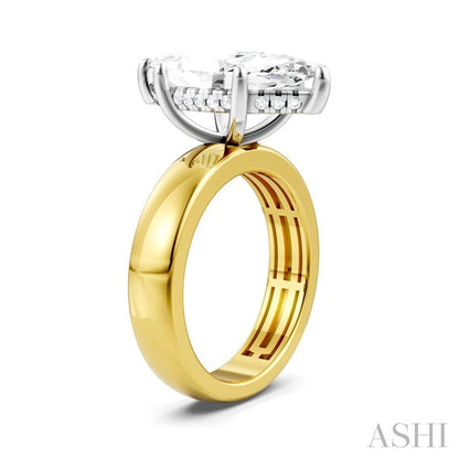 Marquise Shape Semi-Mount Diamond Engagement Ring