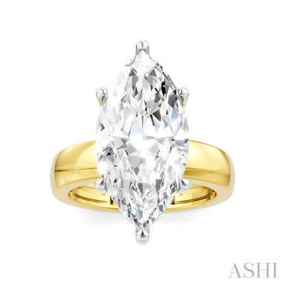 Marquise Shape Semi-Mount Diamond Engagement Ring