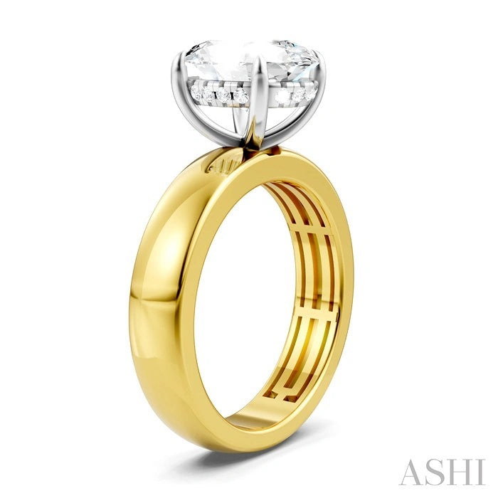 Oval Shape Semi-Mount Diamond Engagement Ring