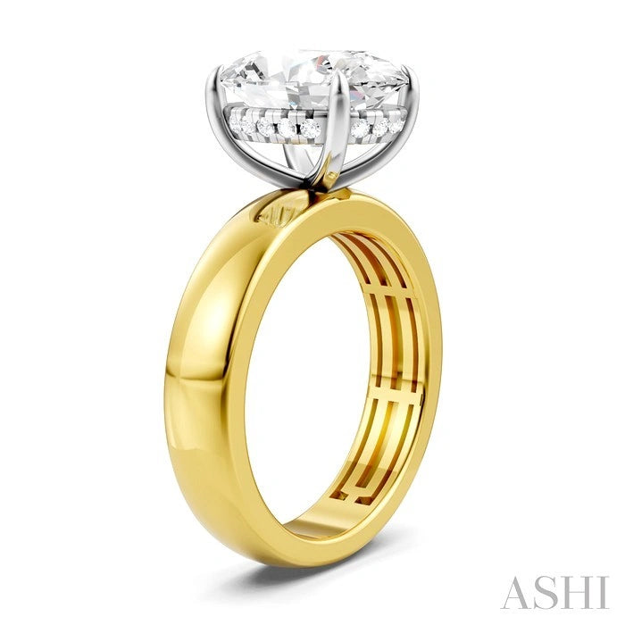 Oval Shape Semi-Mount Diamond Engagement Ring