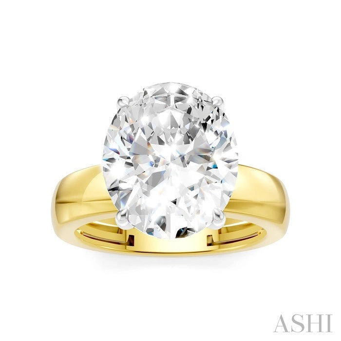 Oval Shape Semi-Mount Diamond Engagement Ring
