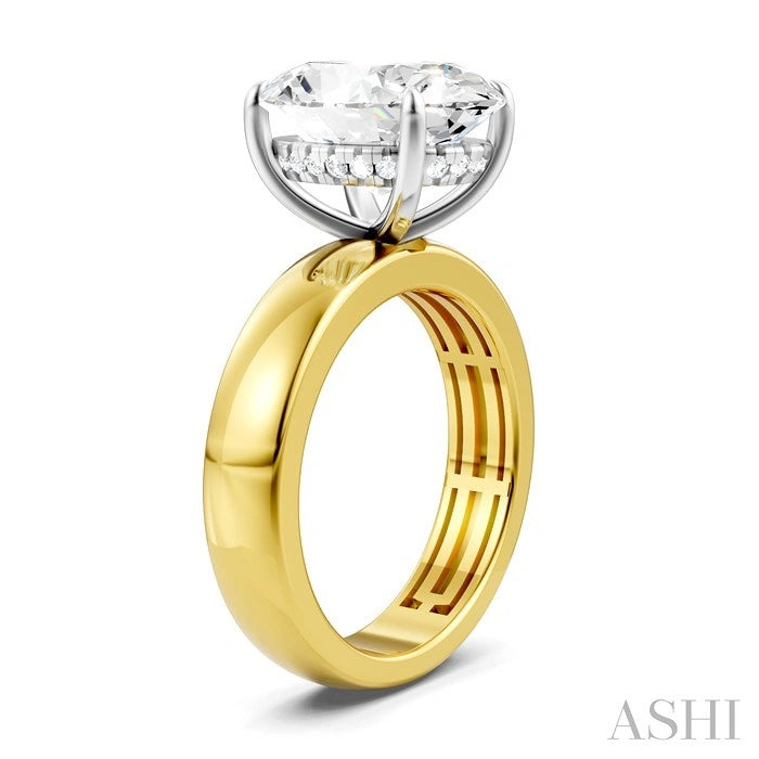 Oval Shape Semi-Mount Diamond Engagement Ring
