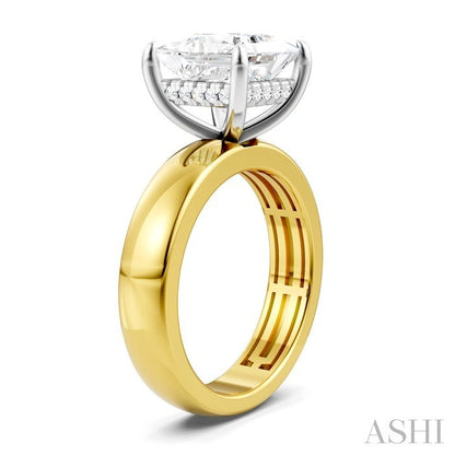 Princess Shape Semi-Mount Diamond Engagement Ring