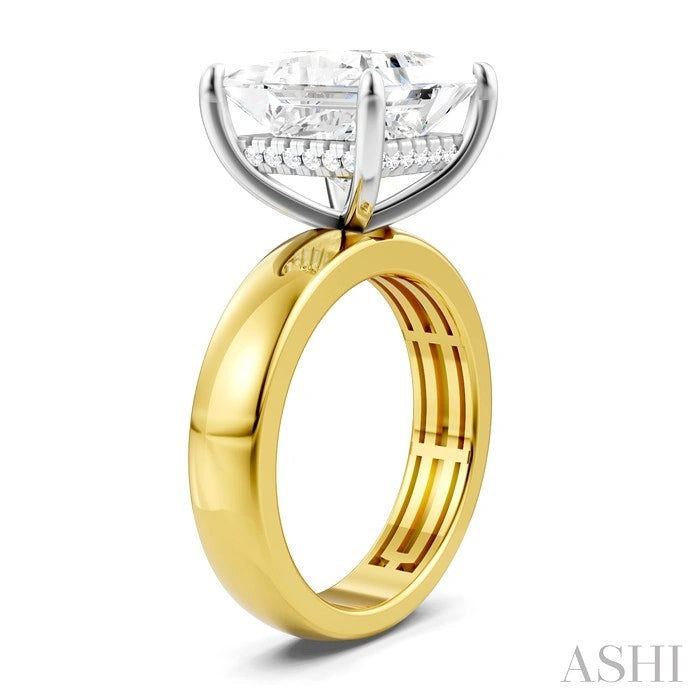 Princess Shape Semi-Mount Diamond Engagement Ring