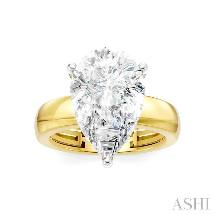 Pear Shape Semi-Mount Diamond Engagement Ring