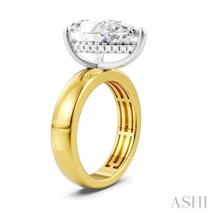 Pear Shape Semi-Mount Diamond Engagement Ring