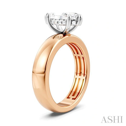 Marquise Shape Semi-Mount Diamond Engagement Ring
