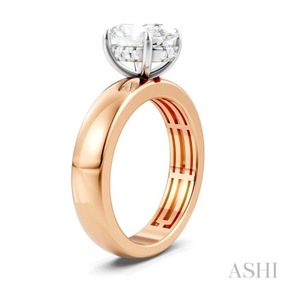 Oval Shape Semi-Mount Diamond Engagement Ring
