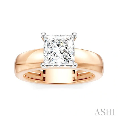 Princess Shape Semi-Mount Diamond Engagement Ring