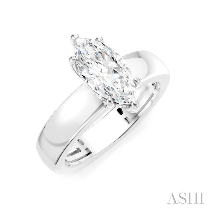 Marquise Shape Semi-Mount Diamond Engagement Ring