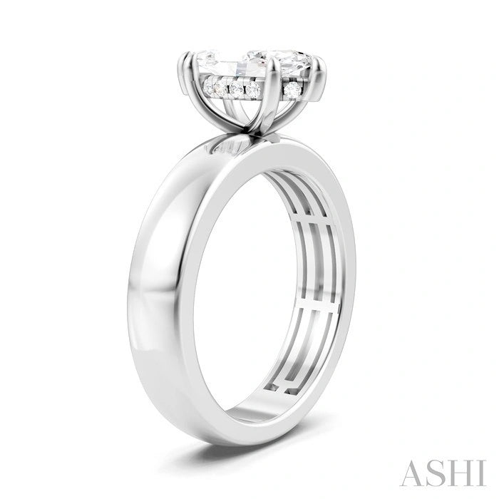 Marquise Shape Semi-Mount Diamond Engagement Ring