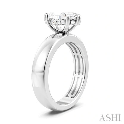 Marquise Shape Semi-Mount Diamond Engagement Ring