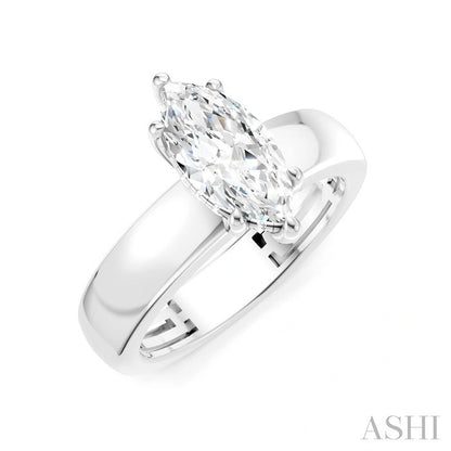 Marquise Shape Semi-Mount Diamond Engagement Ring
