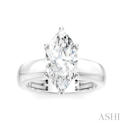 Marquise Shape Semi-Mount Diamond Engagement Ring