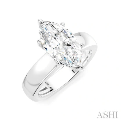 Marquise Shape Semi-Mount Diamond Engagement Ring