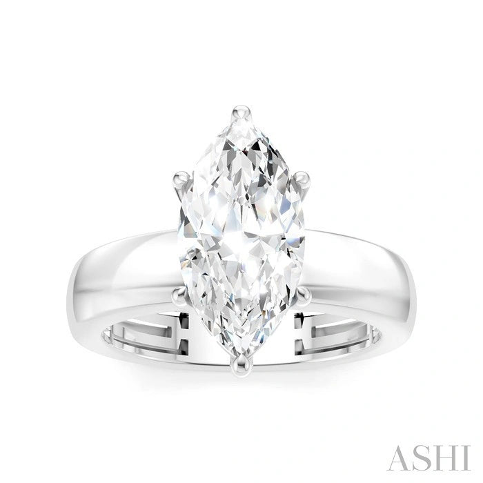 Marquise Shape Semi-Mount Diamond Engagement Ring