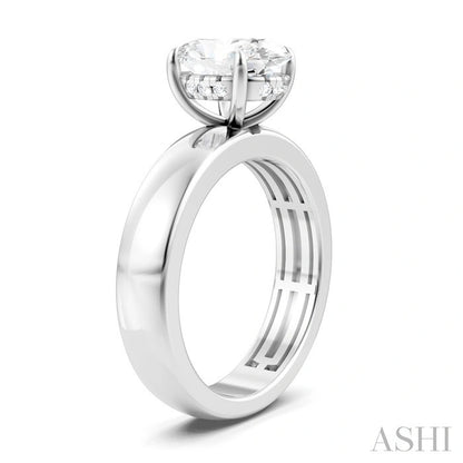 Oval Shape Semi-Mount Diamond Engagement Ring