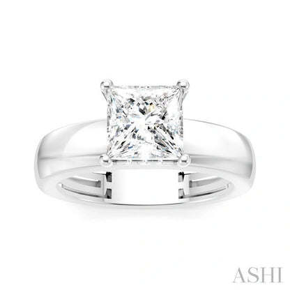 Princess Shape Semi-Mount Diamond Engagement Ring