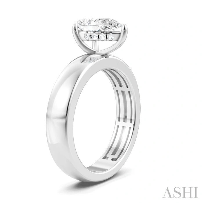 Pear Shape Semi-Mount Diamond Engagement Ring