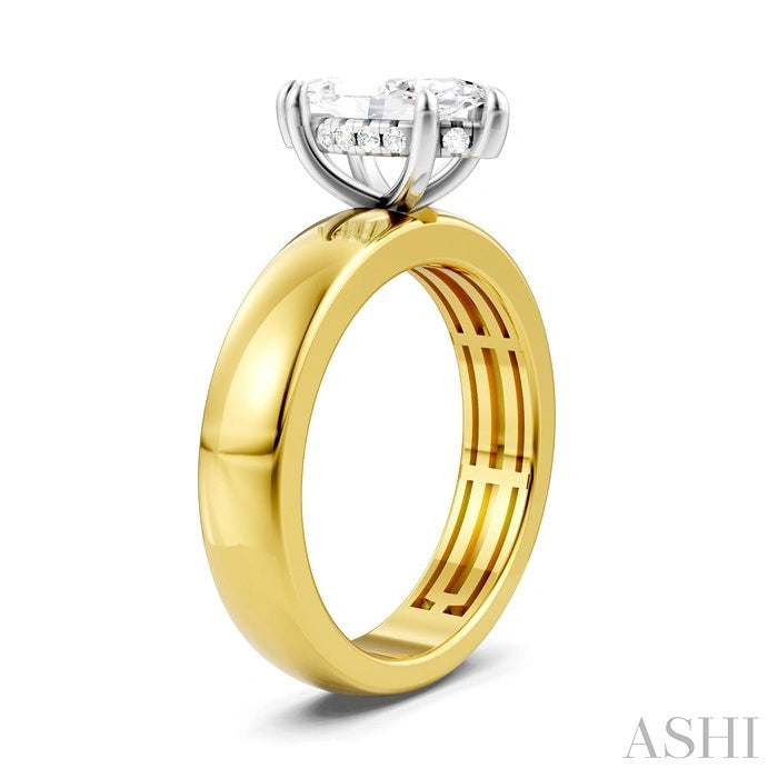 Marquise Shape Semi-Mount Diamond Engagement Ring