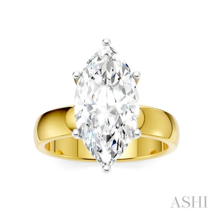 Marquise Shape Semi-Mount Diamond Engagement Ring