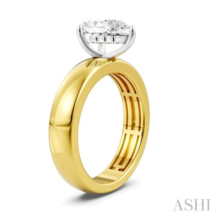 Pear Shape Semi-Mount Diamond Engagement Ring