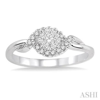 Round Shape Lovebright Diamond Engagement Ring