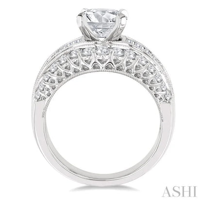 Oval Shape Semi-Mount Diamond Engagement Ring