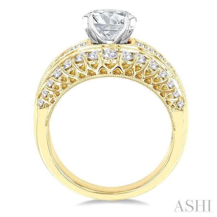 Oval Shape Semi-Mount Diamond Engagement Ring