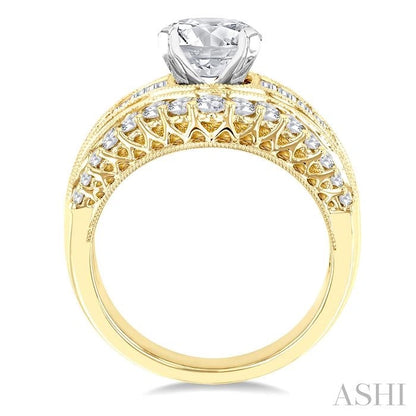 Oval Shape Semi-Mount Diamond Engagement Ring