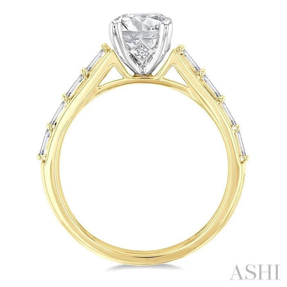 Round Shape Semi-Mount Diamond Engagement Ring