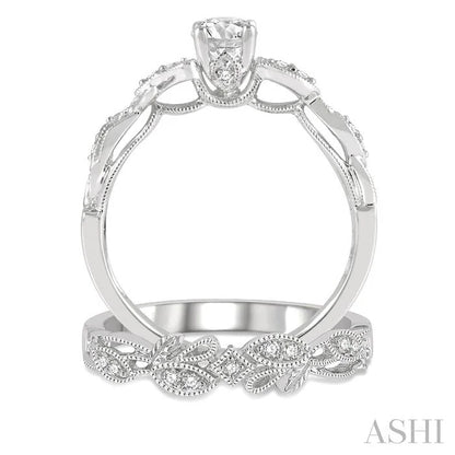 Round Shape Diamond Wedding Set