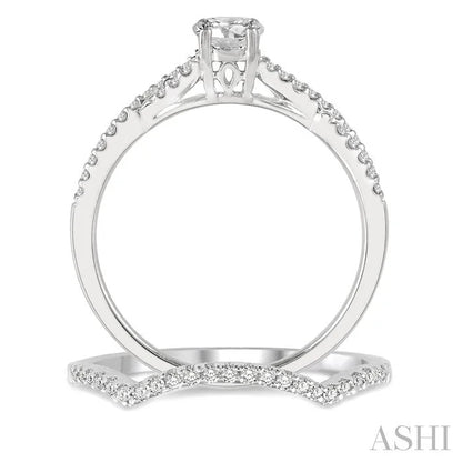 Round Shape Diamond Wedding Set