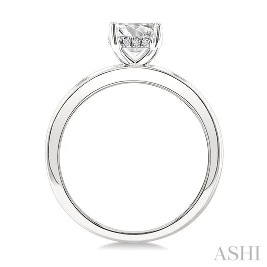Round Shape Semi-Mount Diamond Engagement Ring