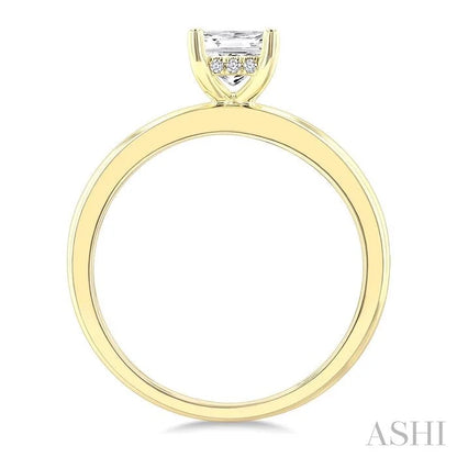 Emerald Shape Semi-Mount Diamond Engagement Ring